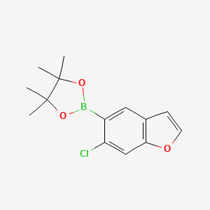 2-(6-Chlorobenzofuran-5-yl)-4,4,5,5-tetramethyl-1,3,2-dioxaborolane