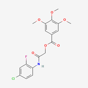 molecular formula C18H17ClFNO6 B2411421 [2-(4-氯-2-氟苯胺基)-2-氧代乙基] 3,4,5-三甲氧基苯甲酸酯 CAS No. 1003727-04-5