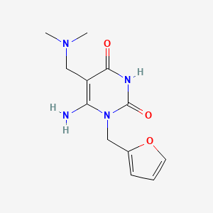 6-amino-5-[(dimethylamino)methyl]-1-(furan-2-ylmethyl)pyrimidine-2,4(1H,3H)-dione