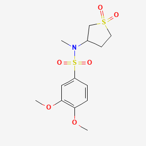 molecular formula C13H19NO6S2 B2411437 N-(1,1-dioxidotetrahydrothiophen-3-yl)-3,4-dimethoxy-N-methylbenzenesulfonamide CAS No. 696628-75-8