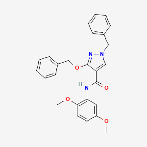 1-benzyl-3-(benzyloxy)-N-(2,5-dimethoxyphenyl)-1H-pyrazole-4-carboxamide