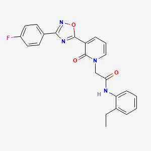 molecular formula C23H19FN4O3 B2411446 N-(2-ethylphenyl)-2-(3-(3-(4-fluorophenyl)-1,2,4-oxadiazol-5-yl)-2-oxopyridin-1(2H)-yl)acetamide CAS No. 1251705-87-9