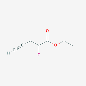 molecular formula C7H9FO2 B2411448 Ethyl 2-fluoropent-4-ynoate CAS No. 2378806-54-1