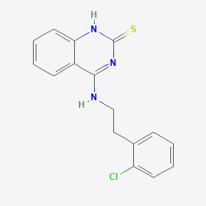 molecular formula C16H14ClN3S B2411451 4-{[2-(2-chlorophenyl)ethyl]amino}quinazoline-2(1H)-thione CAS No. 688354-83-8