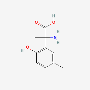 molecular formula C10H13NO3 B2411454 2-氨基-2-(2-羟基-5-甲基苯基)丙酸 CAS No. 956611-69-1