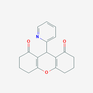 molecular formula C18H17NO3 B2411455 9-(pyridin-2-yl)-3,4,5,6,7,9-hexahydro-1H-xanthene-1,8(2H)-dione CAS No. 865591-23-7