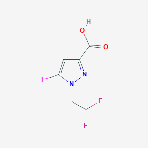 1-(2,2-Difluoroethyl)-5-iodopyrazole-3-carboxylic acid