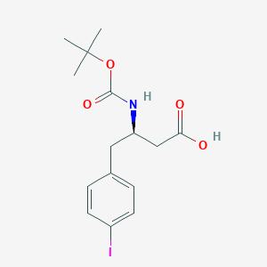 molecular formula C15H20INO4 B2411466 Boc-(R)-3-amino-4-(4-iodo-phenyl)-butyric acid CAS No. 269396-71-6