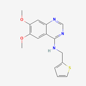 molecular formula C15H15N3O2S B2411467 6,7-dimethoxy-N-(2-thienylmethyl)-4-quinazolinamine CAS No. 477859-96-4