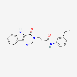 N-(3-ethylphenyl)-3-(4-oxo-4,5-dihydro-3H-pyrimido[5,4-b]indol-3-yl)propanamide