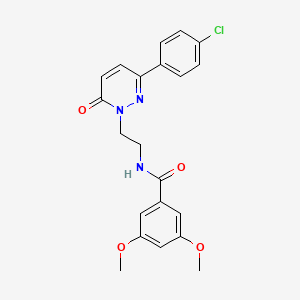 N-(2-(3-(4-chlorophenyl)-6-oxopyridazin-1(6H)-yl)ethyl)-3,5-dimethoxybenzamide