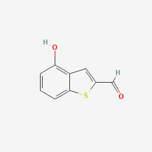 molecular formula C9H6O2S B2411480 4-Hydroxy-1-benzothiophene-2-carbaldehyde CAS No. 1892706-91-0