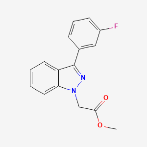 Methyl 2-(3-(3-fluorophenyl)-1H-indazol-1-yl)acetate