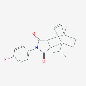molecular formula C20H22FNO2 B241149 2-(4-fluorophenyl)-4-isopropyl-7-methyl-3a,4,7,7a-tetrahydro-1H-4,7-ethanoisoindole-1,3(2H)-dione 