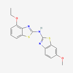 molecular formula C17H15N3O2S2 B2411490 4-乙氧基-N-(6-甲氧基苯并[d]噻唑-2-基)苯并[d]噻唑-2-胺 CAS No. 862974-33-2