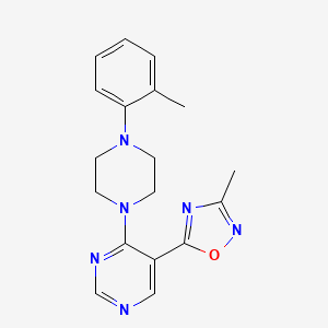 3-Methyl-5-(4-(4-(o-tolyl)piperazin-1-yl)pyrimidin-5-yl)-1,2,4-oxadiazole