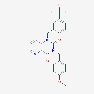 molecular formula C23H18F3N3O3 B2411495 3-(4-methoxybenzyl)-1-(3-(trifluoromethyl)benzyl)pyrido[3,2-d]pyrimidine-2,4(1H,3H)-dione CAS No. 921798-00-7