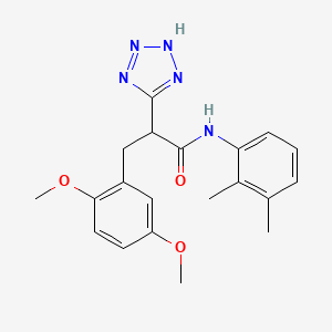 molecular formula C20H23N5O3 B2411498 3-(2,5-dimethoxyphenyl)-N-(2,3-dimethylphenyl)-2-(2H-tetrazol-5-yl)propanamide CAS No. 483995-31-9