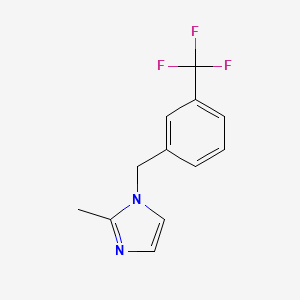 molecular formula C12H11F3N2 B2411499 2-Methyl-1-[[3-(trifluoromethyl)phenyl]methyl]imidazole CAS No. 1455716-35-4