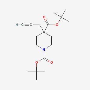 molecular formula C18H29NO4 B2411510 Ditert-butyl 4-prop-2-ynylpiperidine-1,4-dicarboxylate CAS No. 2225141-32-0