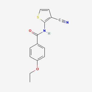 molecular formula C14H12N2O2S B2411511 N-(3-cyanothiophen-2-yl)-4-ethoxybenzamide CAS No. 865546-06-1