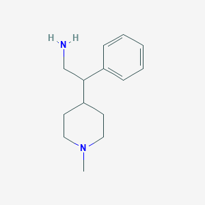 molecular formula C14H22N2 B2411527 2-(1-Methylpiperidin-4-yl)-2-phenylethan-1-amine CAS No. 1368221-34-4
