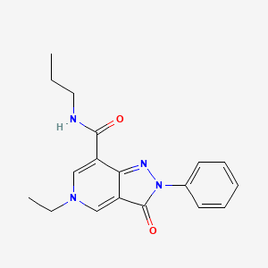 5-ethyl-3-oxo-2-phenyl-N-propyl-3,5-dihydro-2H-pyrazolo[4,3-c]pyridine-7-carboxamide
