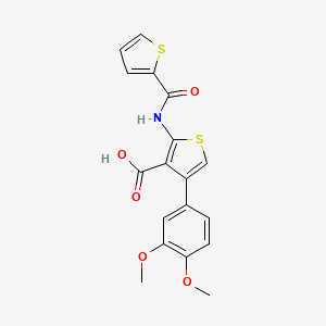 4-(3,4-Dimethoxyphenyl)-2-(thiophene-2-amido)thiophene-3-carboxylic acid