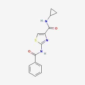 2-benzamido-N-cyclopropylthiazole-4-carboxamide