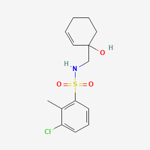 3-chloro-N-[(1-hydroxycyclohex-2-en-1-yl)methyl]-2-methylbenzene-1-sulfonamide