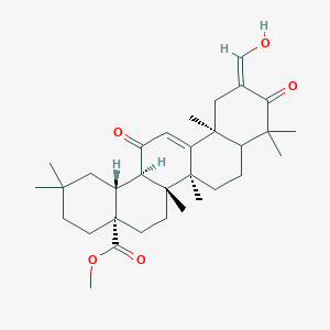 molecular formula C32H46O5 B2411536 (4aS,6aR,6bS,12aS,14aR,14bR,Z)-methyl 11-(hydroxymethylene)-2,2,6a,6b,9,9,12a-heptamethyl-10,14-dioxo-1,2,3,4,4a,5,6,6a,6b,7,8,8a,9,10,11,12,12a,14,14a,14b-icosahydropicene-4a-carboxylate CAS No. 305818-39-7