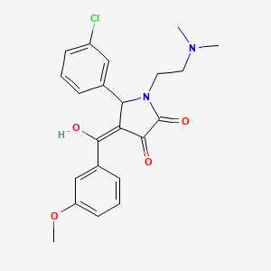 molecular formula C22H23ClN2O4 B2411544 5-(3-chlorophenyl)-1-(2-(dimethylamino)ethyl)-3-hydroxy-4-(3-methoxybenzoyl)-1H-pyrrol-2(5H)-one CAS No. 608503-48-6