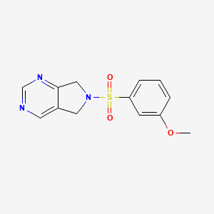 6-((3-methoxyphenyl)sulfonyl)-6,7-dihydro-5H-pyrrolo[3,4-d]pyrimidine
