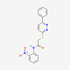 N-(2-nitrophenyl)-2-(6-phenylpyridazin-3-yl)sulfanylacetamide