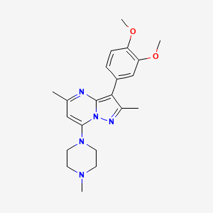 3-(3,4-Dimethoxyphenyl)-2,5-dimethyl-7-(4-methylpiperazin-1-yl)pyrazolo[1,5-a]pyrimidine