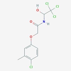 molecular formula C11H11Cl4NO3 B241157 2-(4-chloro-3-methylphenoxy)-N-(2,2,2-trichloro-1-hydroxyethyl)acetamide 