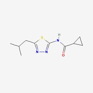 molecular formula C10H15N3OS B2411571 N-(5-isobutyl-1,3,4-thiadiazol-2-yl)cyclopropanecarboxamide CAS No. 919062-16-1