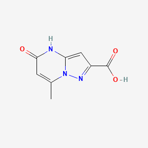 molecular formula C8H7N3O3 B2411579 7-Methyl-5-oxo-4,5-dihydropyrazolo[1,5-a]pyrimidine-2-carboxylic acid CAS No. 675830-69-0