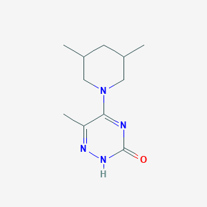 molecular formula C11H18N4O B241160 5-(3,5-dimethyl-1-piperidinyl)-6-methyl-1,2,4-triazin-3(2H)-one 