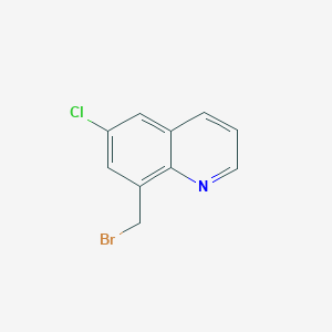 molecular formula C10H7BrClN B2411604 8-(Bromomethyl)-6-chloroquinoline CAS No. 87293-40-1