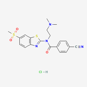 4-cyano-N-(2-(dimethylamino)ethyl)-N-(6-(methylsulfonyl)benzo[d]thiazol-2-yl)benzamide hydrochloride