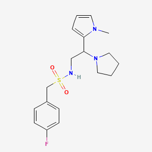 1-(4-fluorophenyl)-N-(2-(1-methyl-1H-pyrrol-2-yl)-2-(pyrrolidin-1-yl)ethyl)methanesulfonamide