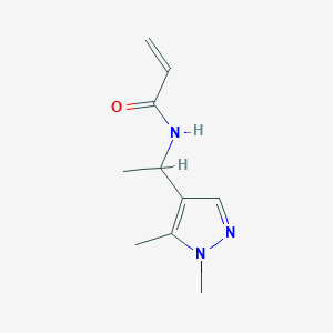 N-[1-(1,5-dimethylpyrazol-4-yl)ethyl]prop-2-enamide
