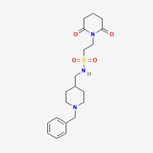 molecular formula C20H29N3O4S B2411625 N-((1-benzylpiperidin-4-yl)methyl)-2-(2,6-dioxopiperidin-1-yl)ethanesulfonamide CAS No. 1210203-38-5