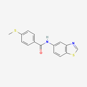 molecular formula C15H12N2OS2 B2411631 N-(benzo[d]thiazol-5-yl)-4-(methylthio)benzamide CAS No. 941877-69-6