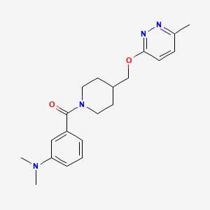 [3-(Dimethylamino)phenyl]-[4-[(6-methylpyridazin-3-yl)oxymethyl]piperidin-1-yl]methanone