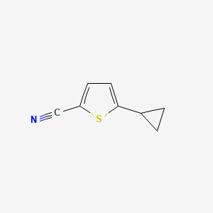 molecular formula C8H7NS B2411639 5-(Cyclopropyl)thiophene-2-carbonitrile CAS No. 1823928-25-1