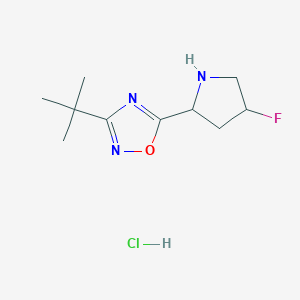 3-Tert-butyl-5-(4-fluoropyrrolidin-2-yl)-1,2,4-oxadiazole hydrochloride