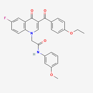 2-[3-(4-ethoxybenzoyl)-6-fluoro-4-oxoquinolin-1-yl]-N-(3-methoxyphenyl)acetamide