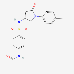 N-(4-(N-(5-oxo-1-(p-tolyl)pyrrolidin-3-yl)sulfamoyl)phenyl)acetamide